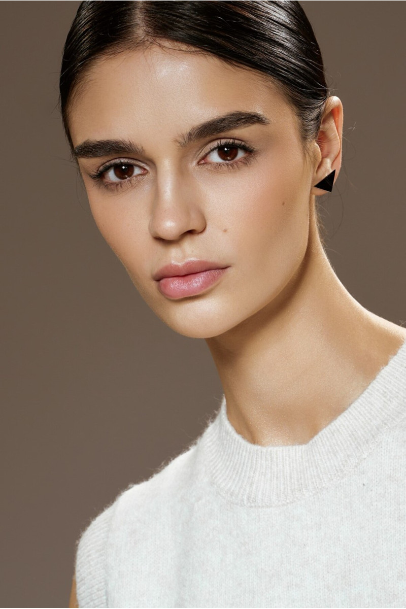 Minimalist stainless steel triangle earrings.