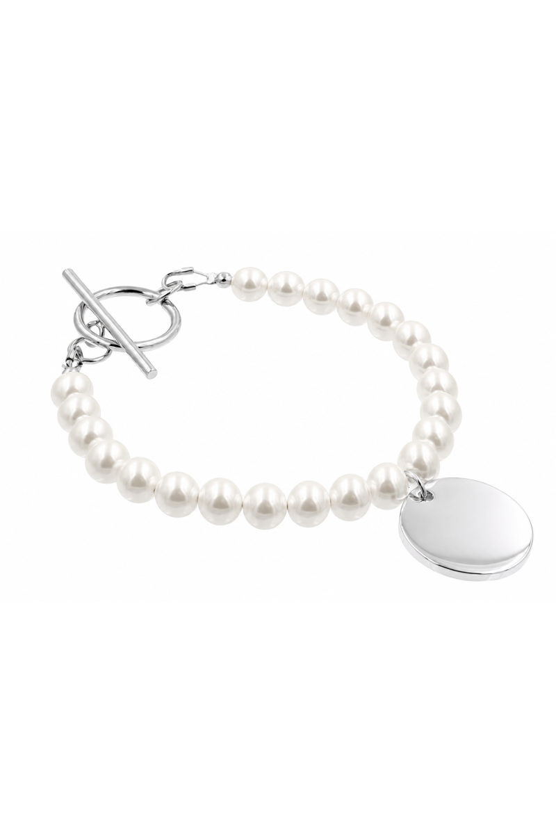Engraved shell pearl bracelet | moora