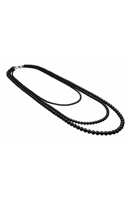 A long onyx necklace