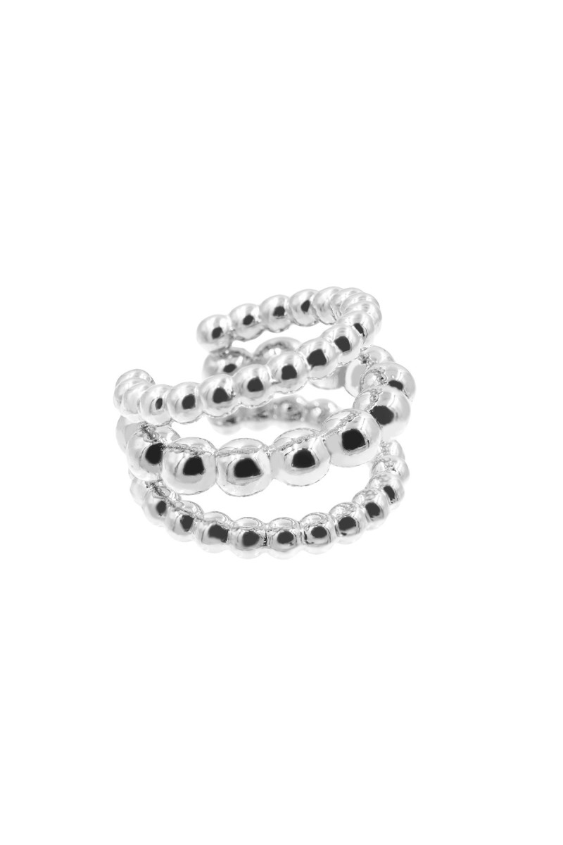 Silver steel bead earring | moora.eu