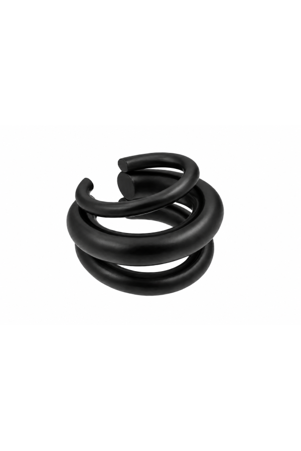 Trio earpiece in matt black stainless steel