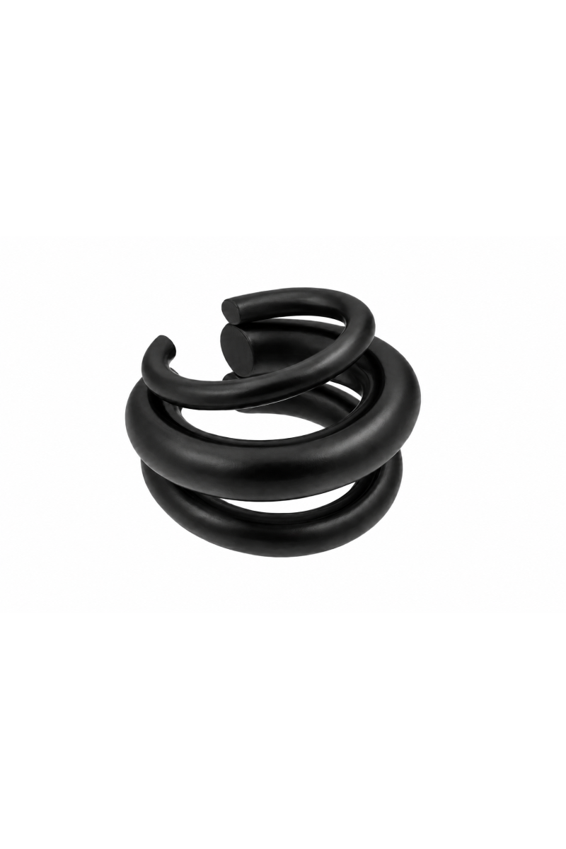 Trio earpiece in matt black stainless steel
