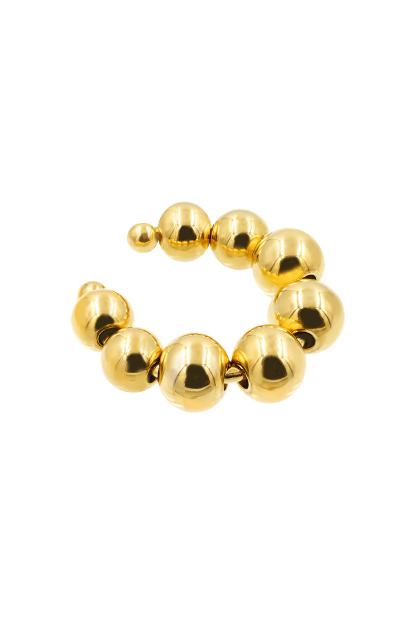 Earring with balls made of gold-plated stainless steel