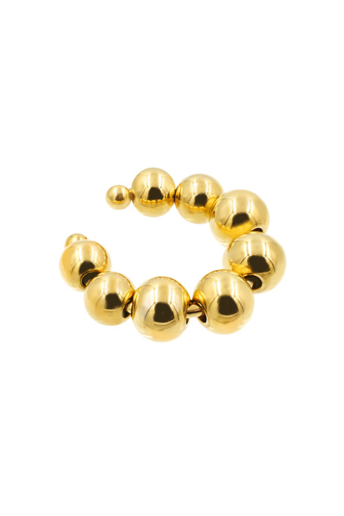 Earring with balls made of gold-plated stainless steel