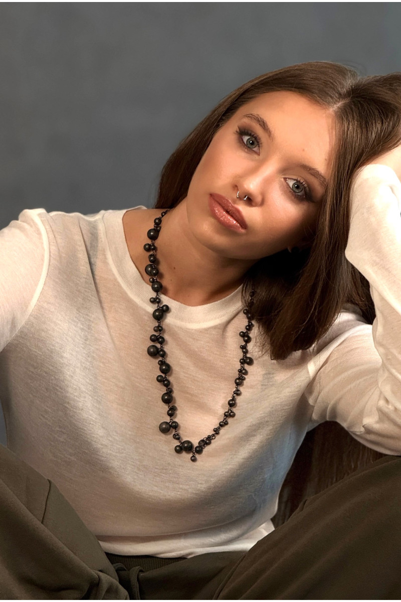 Original oxidised stainless steel necklace