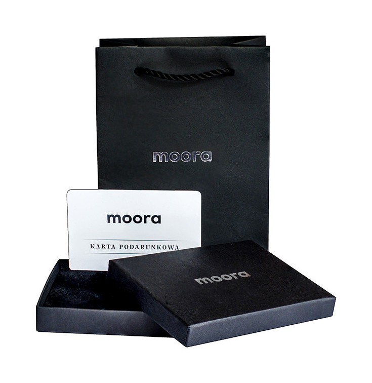 moora gift card and gift packaging