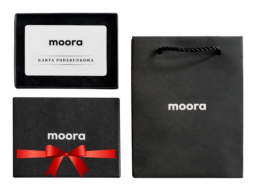 moora gift card in its packaging